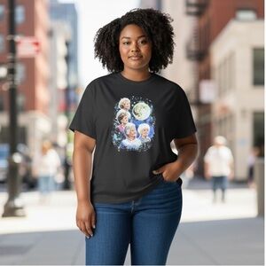 The Golden Girls Graphic Tee Unisex 5XL Black Retro Sitcom Shirt Plus Size